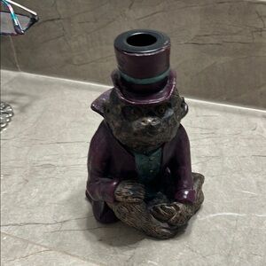 Circus Purple Monkey Candle Holder